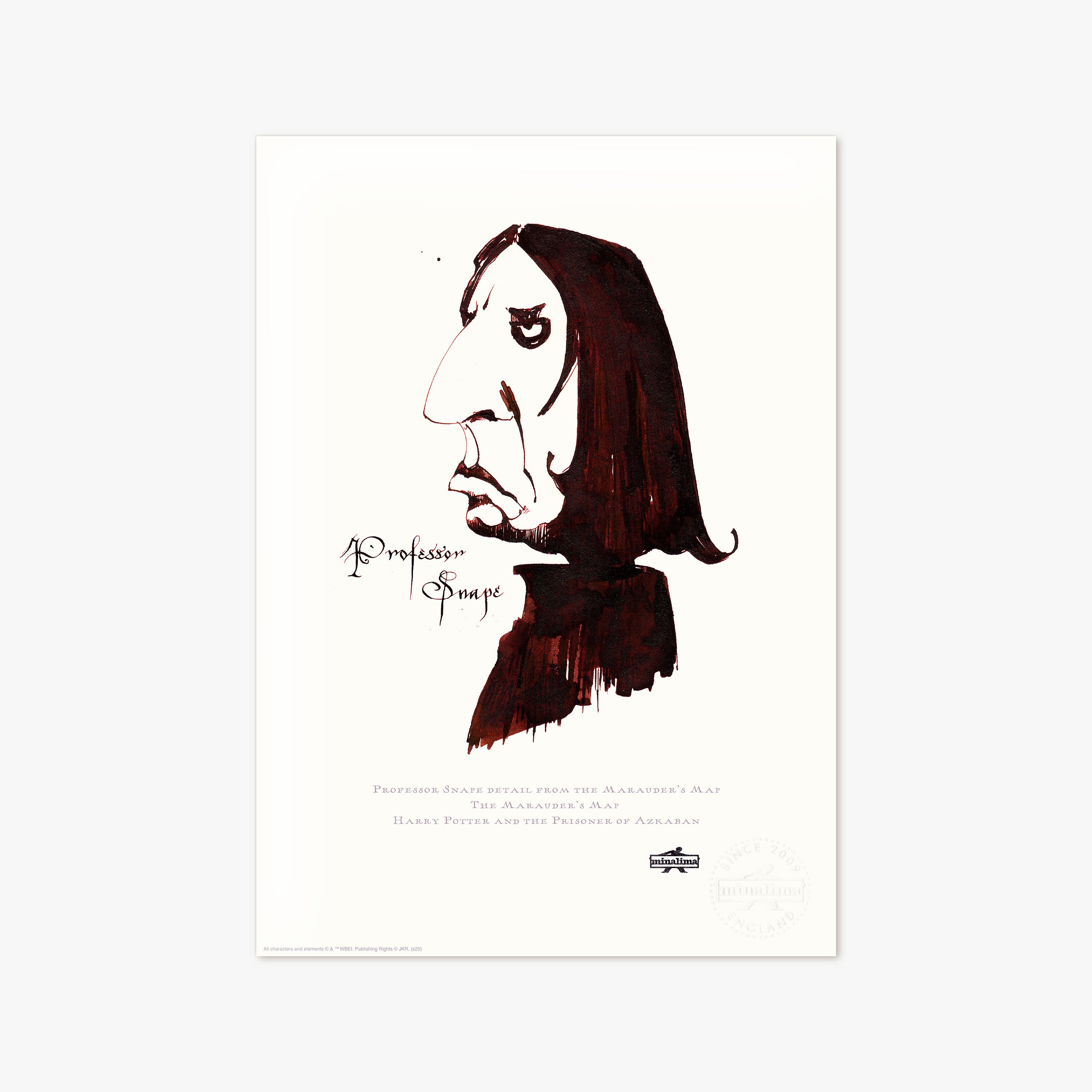 HPOP01XS - PROFESSOR SNAPE DETAIL FROM THE MARAUDER'S MAP - ART PRINT
