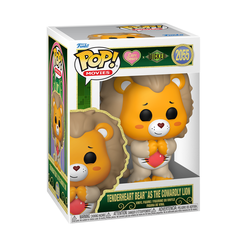 WICKED X CARE BEARS - POP FUNKO VINYL FIGURE 2055 TENDERHEART BEAR AS THE COWARDLY LION 9CM