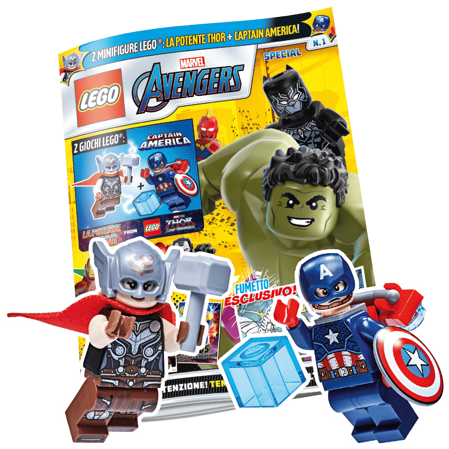 LEGO AVENGERS SPECIALE N.1 - CAPTAIN AMERICA + LA POTENTE THOR