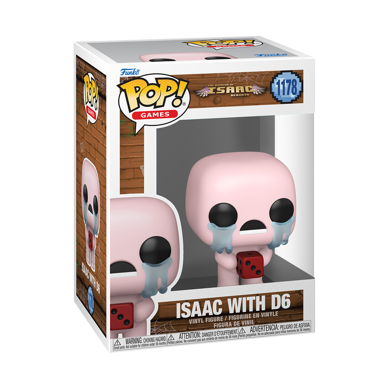 THE BINDING OF ISAAC - POP FUNKO VINYL FIGURE 1178 ISAAC WITH D6 9CM