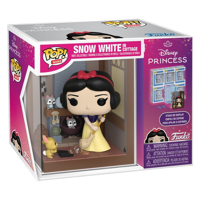 DISNEY SNOW WHITE - POP FUNKO NOOK VINYL FIGURE - SNOW WHITE IN COTTAGE 9CM