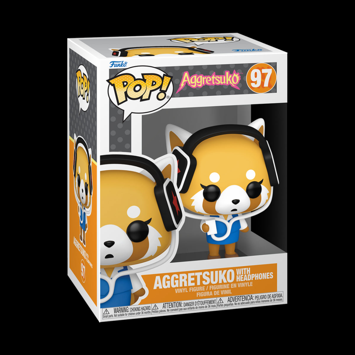 AGGRETSUKO - POP FUNKO VINYL FIGURE 97 AGGRETSUKO W/HEADPHONES 9CM