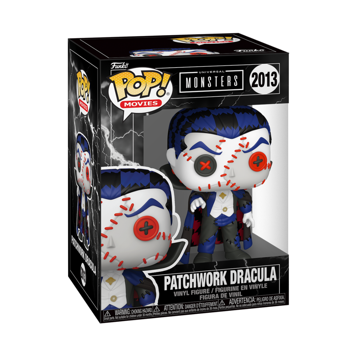 UNIVERSAL MONSTERS PATCHWORK - POP FUNKO VINYL FIGURE 2013 PATCHWORK DRACULA 9CM