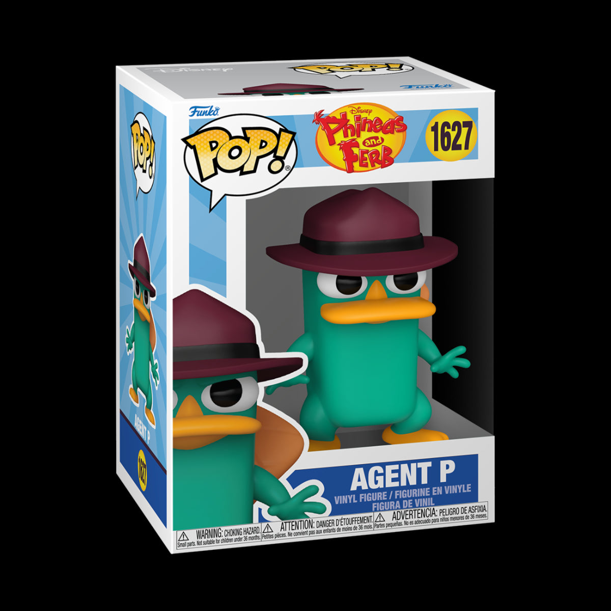 PHINEAS & FERB - POP FUNKO VINYL FIGURE 1627 AGENT P 9CM