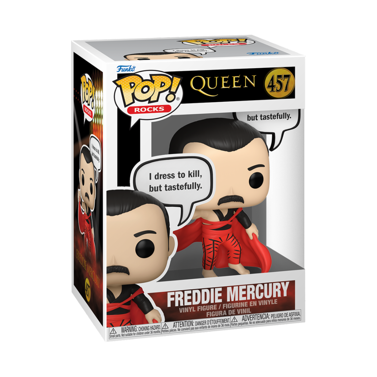 MUSIC: QUEEN - POP FUNKO VINYL FIGURE 457 FREDDIE MERCURY 9CM