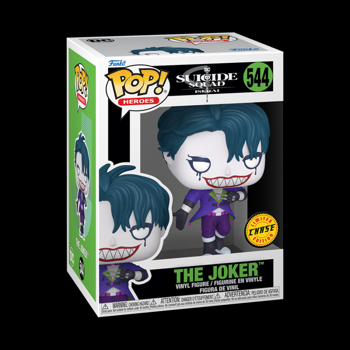 DC COMICS: SUICIDE SQUAD ISEKAI - POP FUNKO VINYL FIGURE 544 JOKER CHASE 9CM