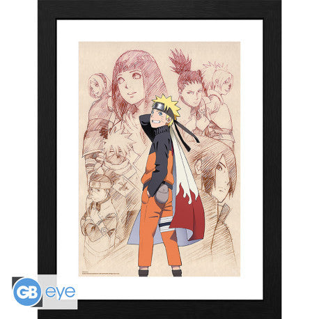 GBYDCOA027 - NARUTO SHIPPUDEN - FRAMED PRINT NARUTO AND HIS ALLIES (30X40)