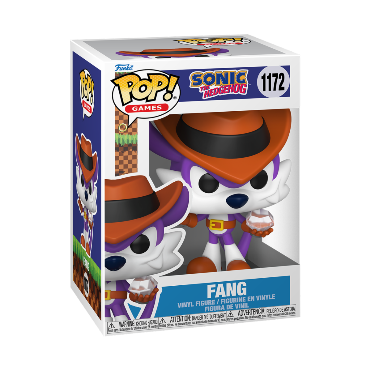 SONIC THE HEDGEHOG S10 - POP FUNKO VINYL FIGURE 1172 FANG THE HUNTER 9CM