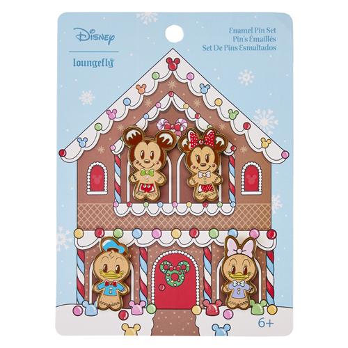 DISNEY - MICKEY & FRIENDS - 4 PC PIN SET - GINGERBREAD