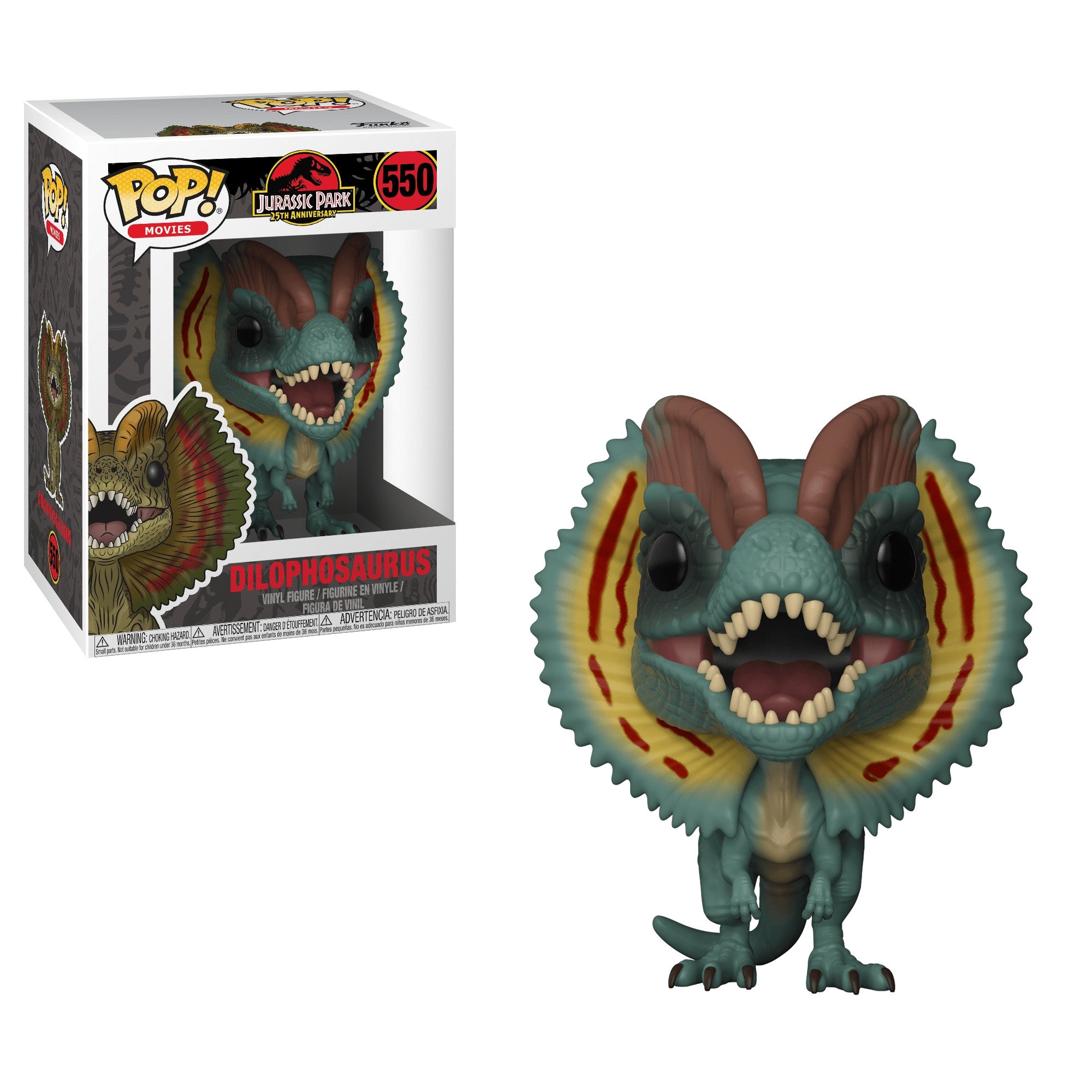 JURASSIC PARK - POP FUNKO VINYL FIGURE 550 DILOPHOSAURUS 9CM - REGULAR