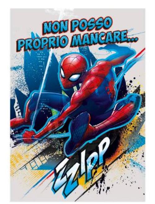 TB12 - MARVEL - BIGLIETTO AUGURI (COMPLEANNO) - 11.8X16.8 - SPIDER-MAN (NON POSSO PROPRIO MANCARE...ALLA TUA SUPER FESTA)