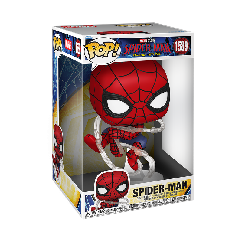 SPIDER-MAN: BRAND NEW DAY - POP FUNKO JUMBO VINYL FIGURE 1589 SPIDER-MAN 25CM