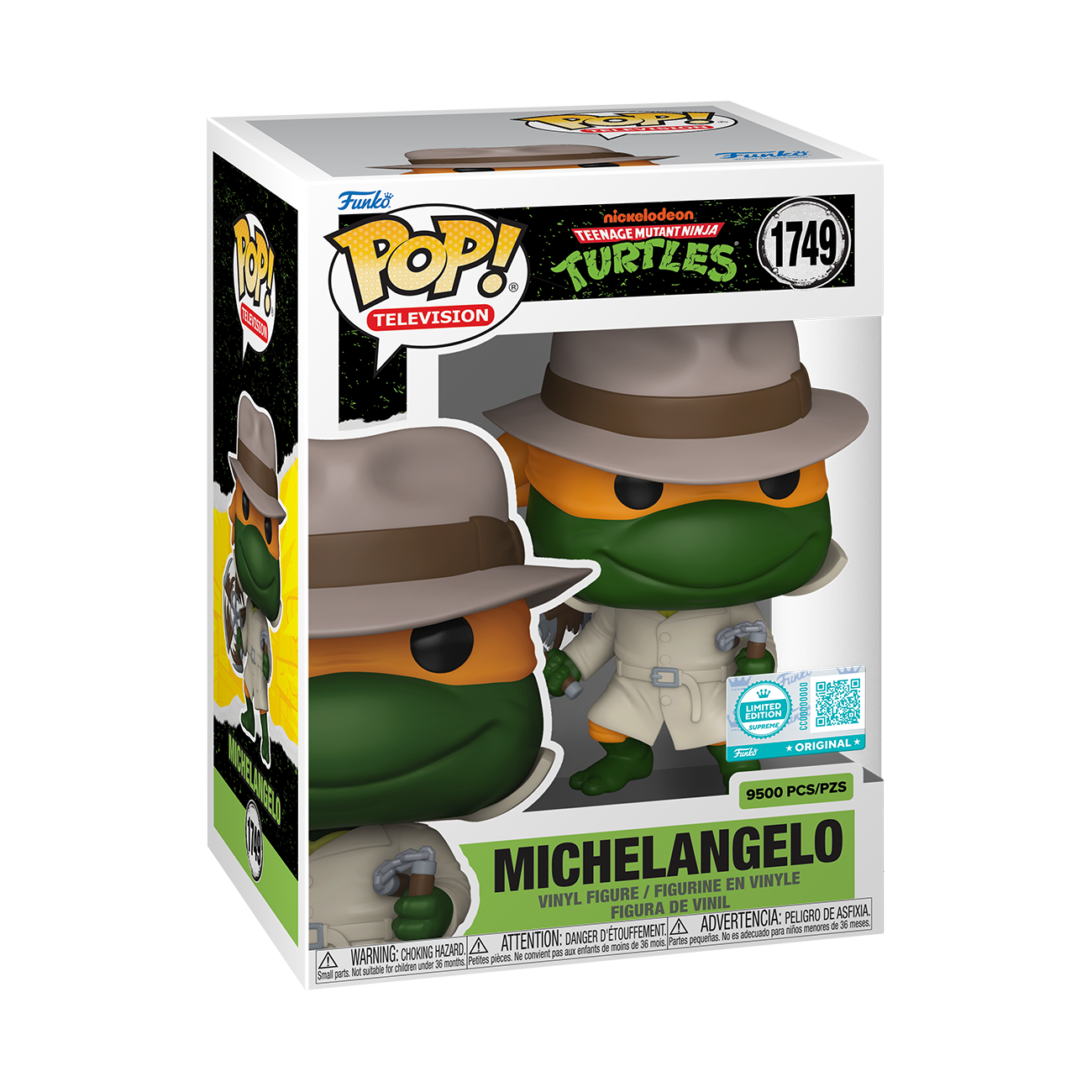 POP TV: TNMT - POP FUNKO VINYL FIGURE SUPREME - MICHELANGELO TRENCHCOAT 9CM FUNSIDE EXCL