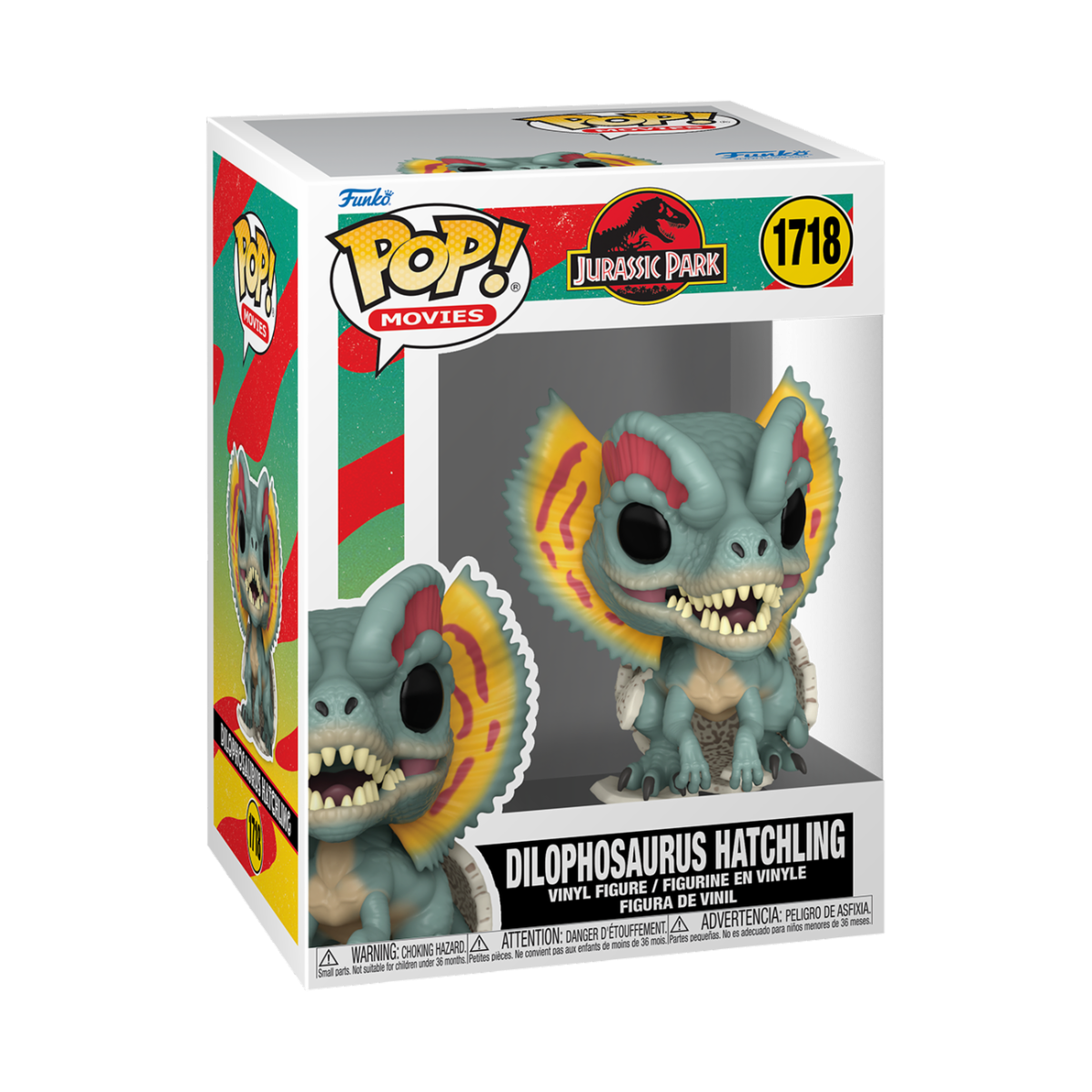 JURASSIC PARK - POP FUNKO VINYL FIGURE 1718 HATCHLING DILOPHOSAURUS 9CM