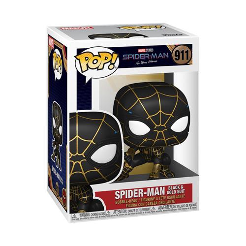MARVEL SPIDER-MAN: NO WAY HOME - POP FUNKO VINYL FIGURE 911 SPIDER-MAN (BLACK & GOLD SUIT) 9CM