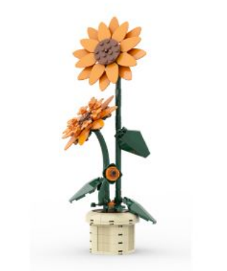 DBLC59030W - CADA - FLOWERS - SUNFLOWER - 188 PCS