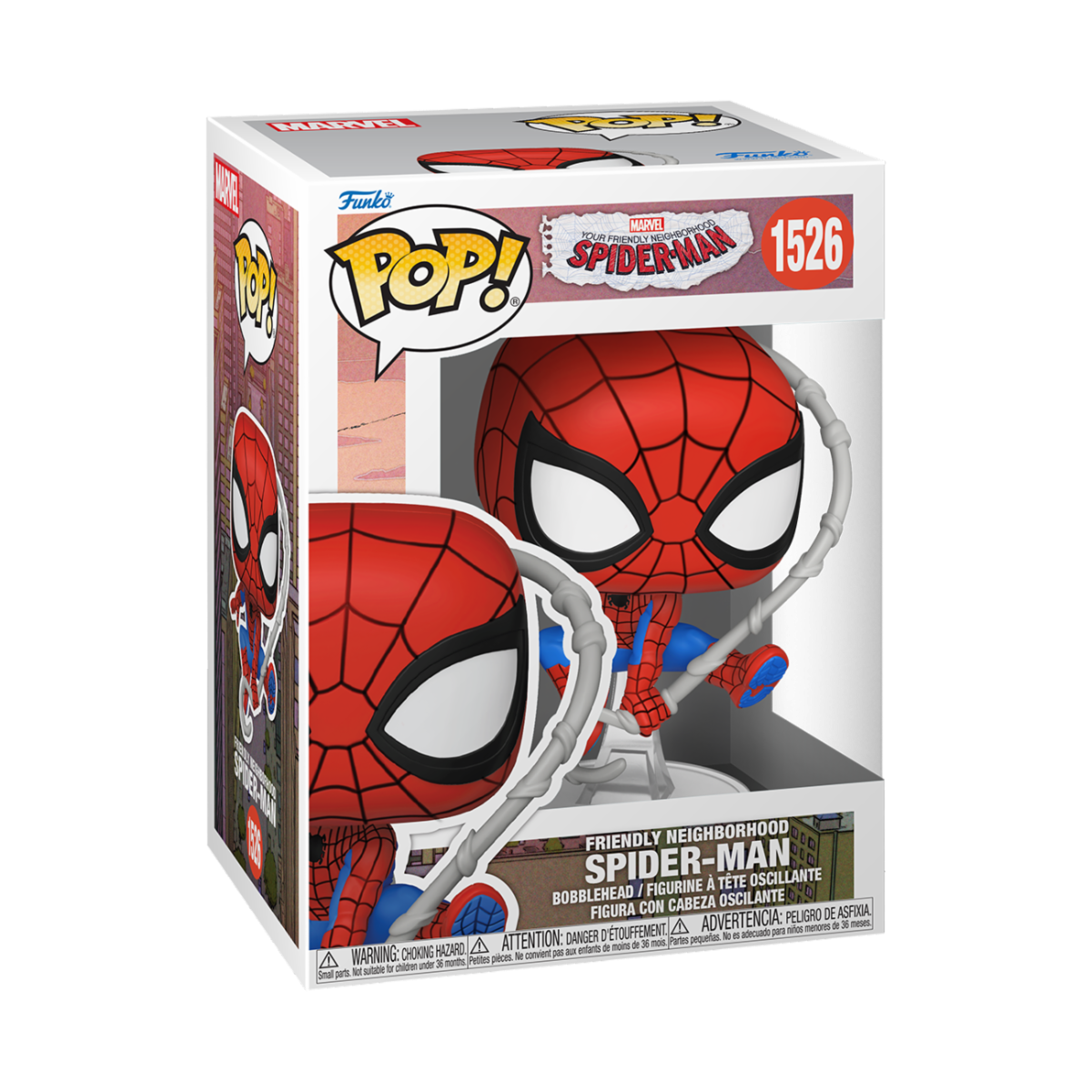 MARVEL: YOUR FRIENDLY NEIGHBORHOOD SPIDER-MAN - POP FUNKO VINYL FIGURE 1526 SPIDER-MAN (FINAL SUIT) 9CM