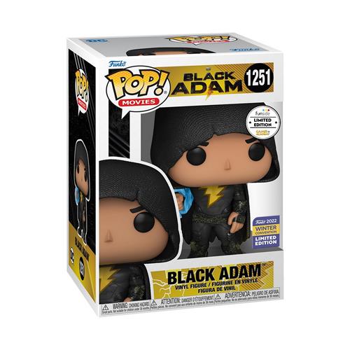 BLACK ADAM - POP FUNKO VINYL FIGURE 1251 BLACK ADAM W/CLOAK NYCC 2022 GA EXCL 9CM