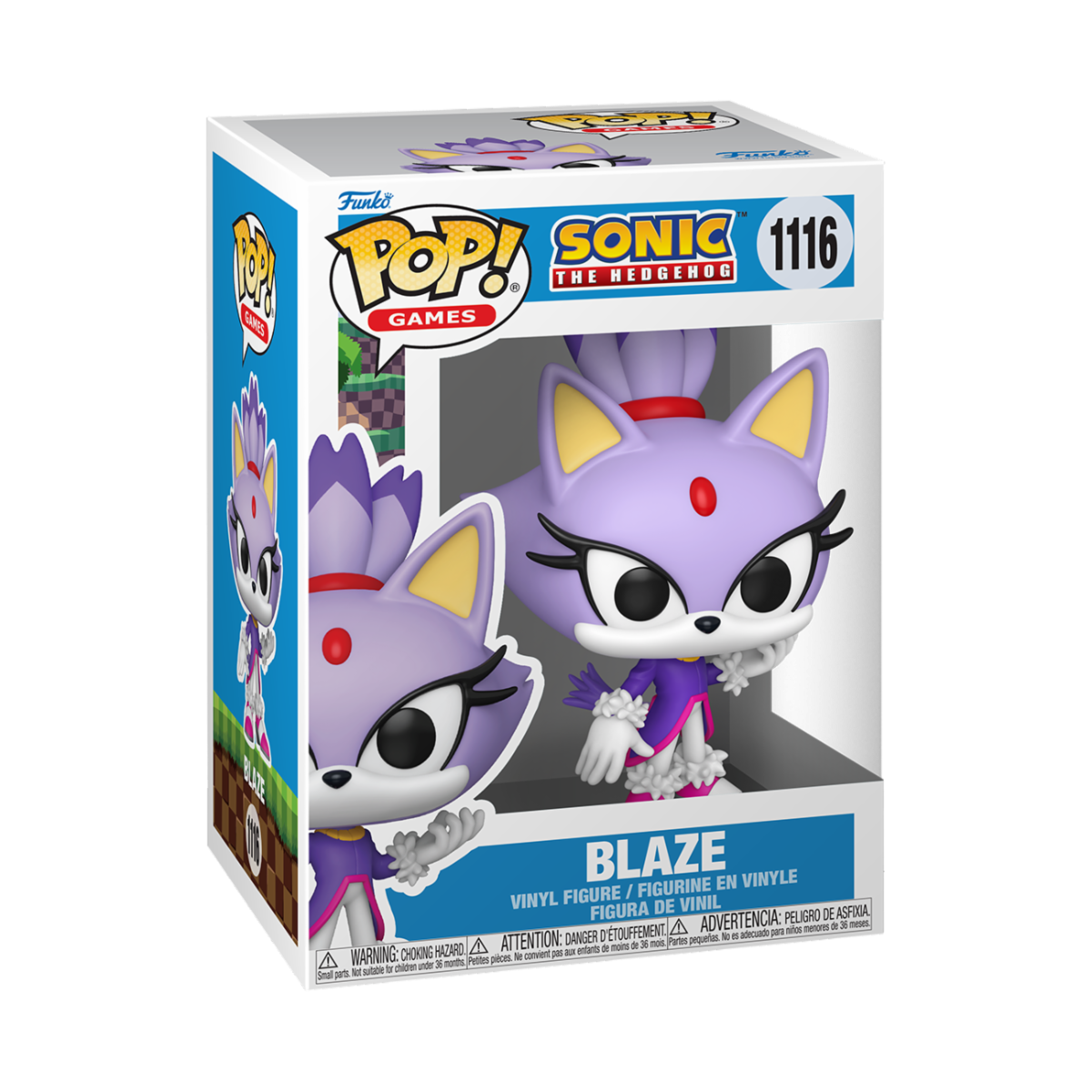 SONIC THE HEDGEHOG - POP FUNKO VINYL FIGURE 1116 BLAZE THE CAT 9CM