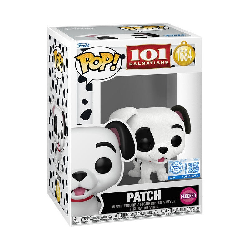 DISNEY: 101 DALMATIANS - POP FUNKO VINYL FIGURE 1684 PATCH (FLOCKED) 9CM