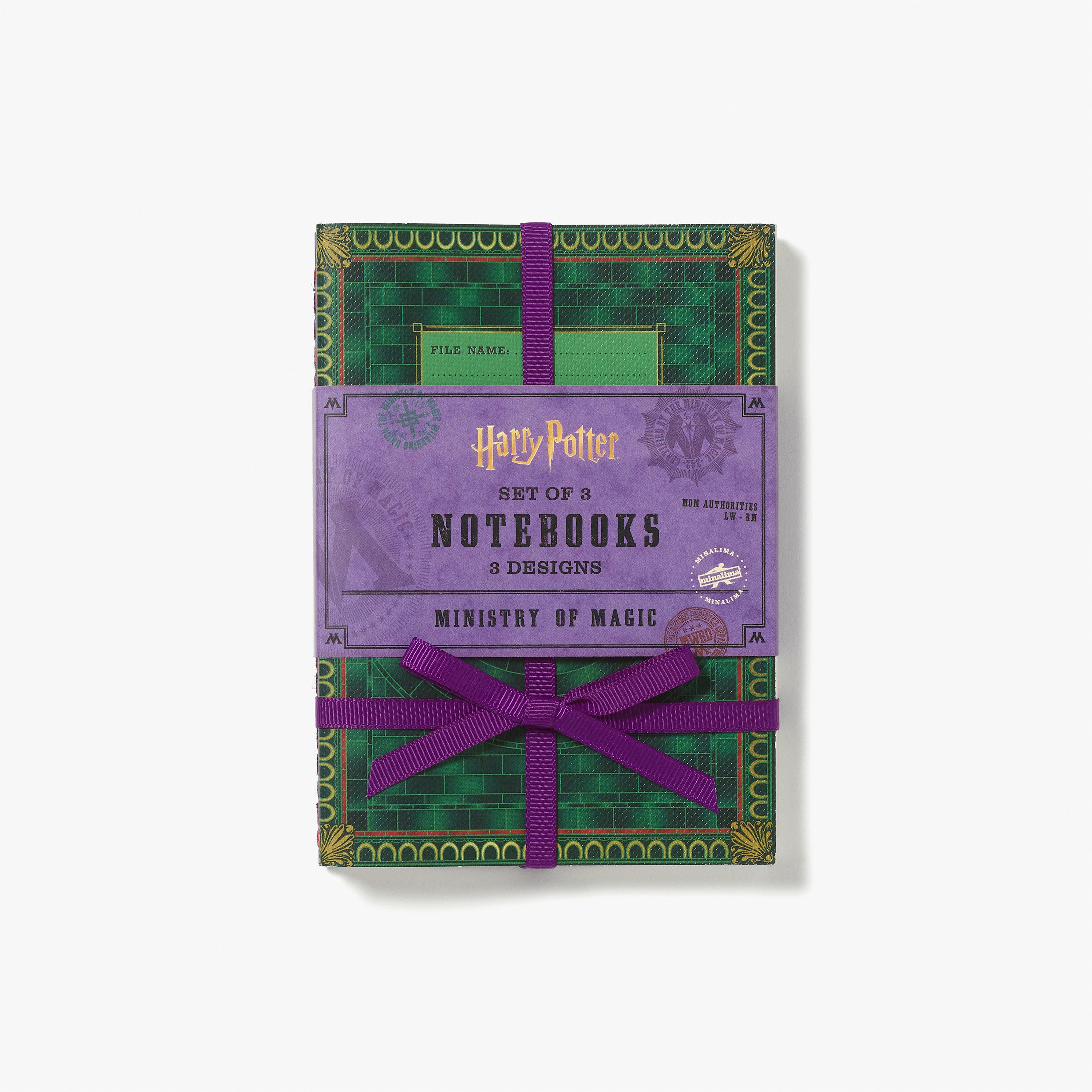 HPMULTINB01 - HARRY POTTER - MINISTERIAL PATTERNS NOTEBOOK SET