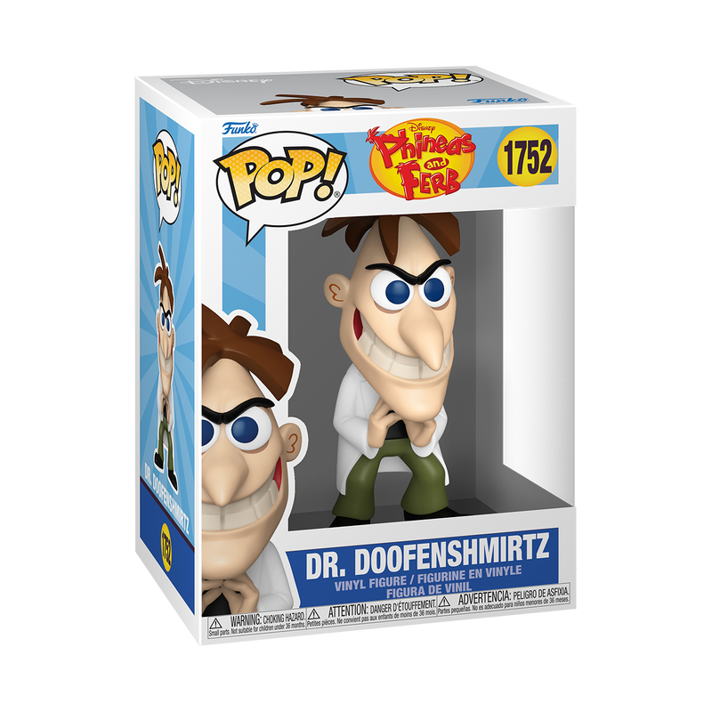 PHINEAS AND FERB S2 - POP FUNKO VINYL FIGURE 1752 DR. DOOFENSHMIRTZ 9CM