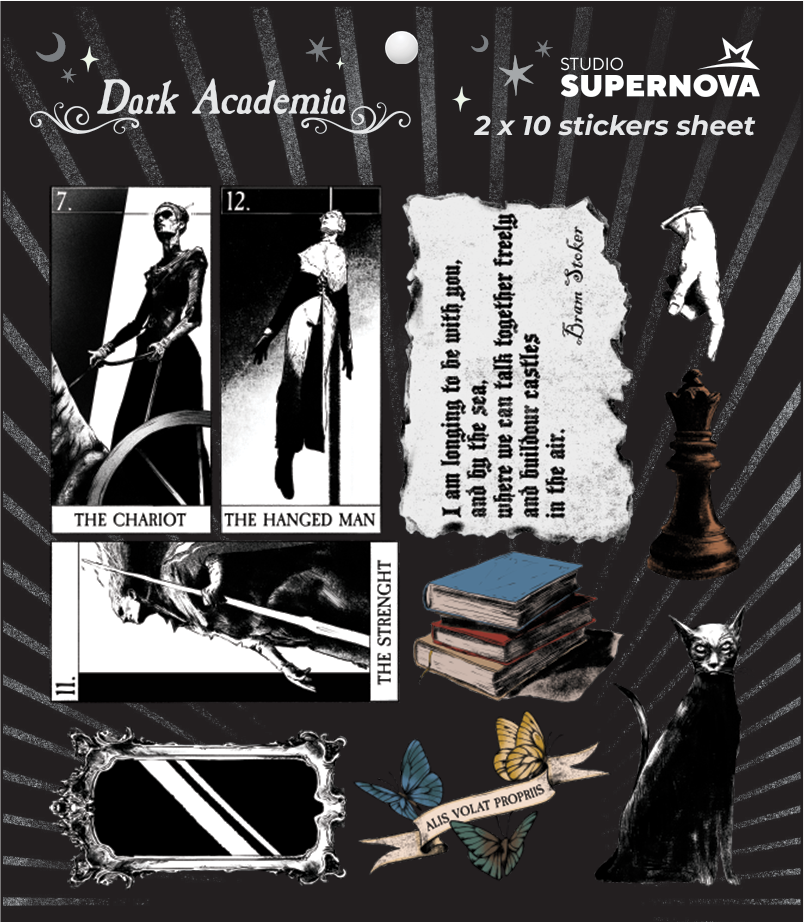 SET STICKER - DARK ACADEMIA 1