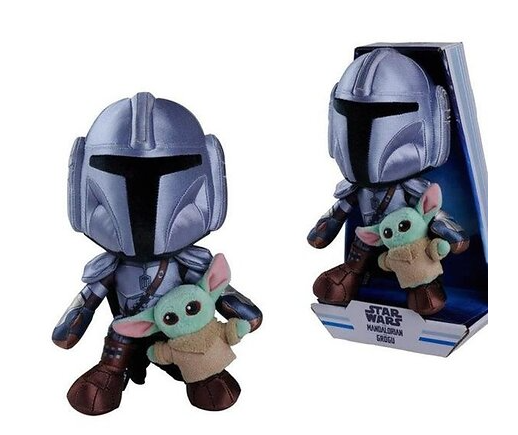 DISNEY - STAR WARS - PELUCHE - THE MANDALORIAN CON MINI GROGU 25CM - PEZZO SINGOLO