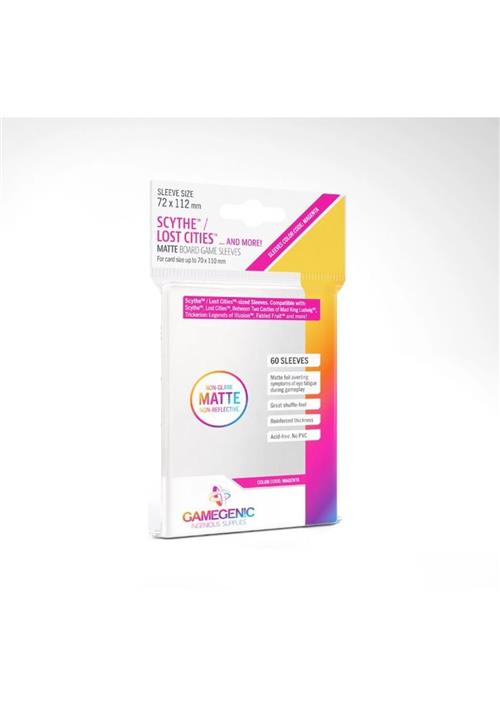 GGS10058ML - 50 SCYTHE AND/OR LOST CITIES BOARD GAME MATTE SLEEVES 72 X 122MM