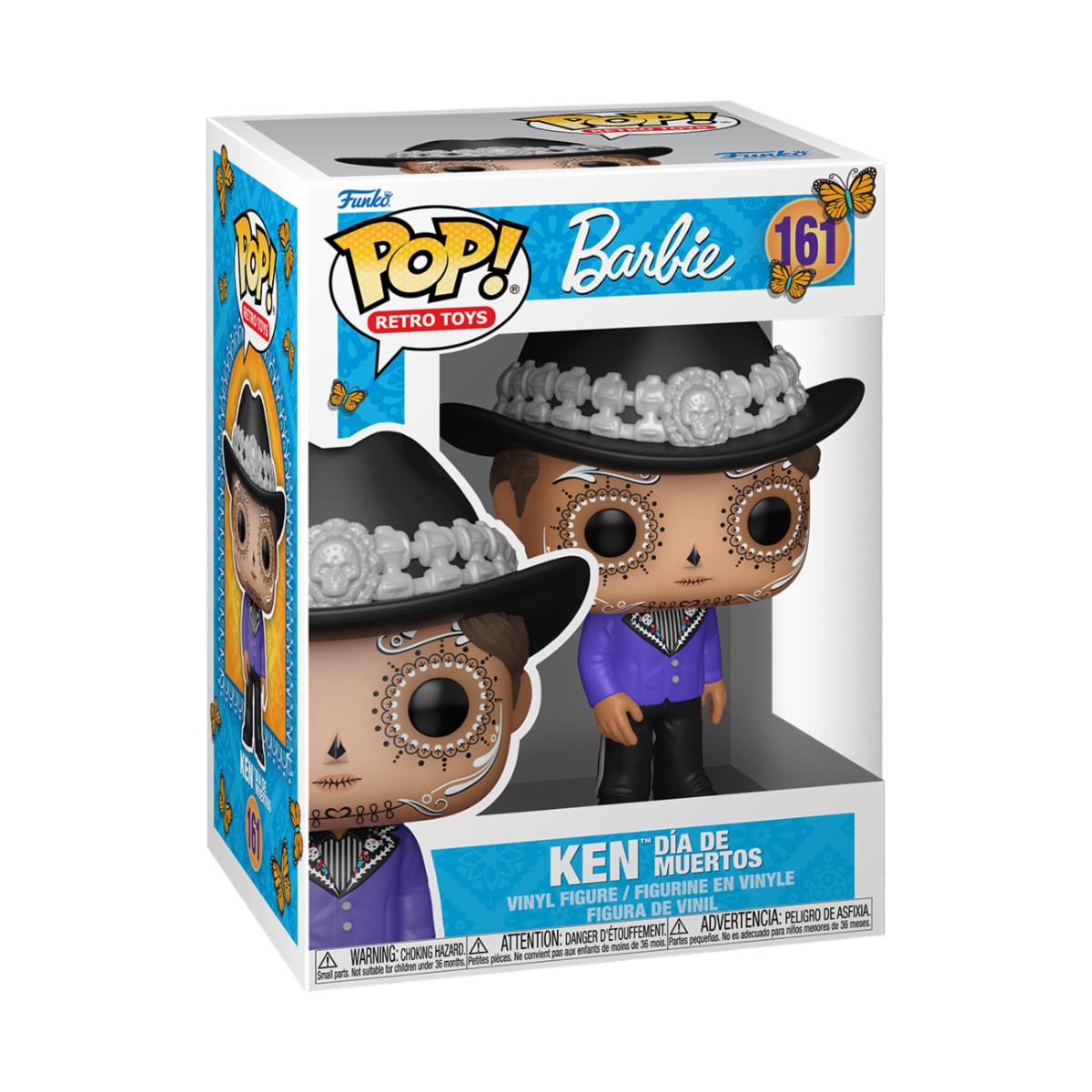 RETRO TOYS: BARBIE - POP FUNKO VINYL FIGURE 161 KEN DIA DE LOS MUERTOS 9CM