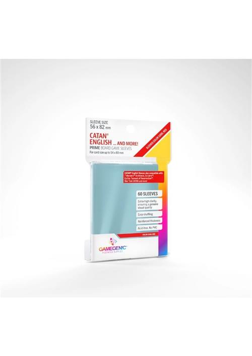 GGS10072ML - 60 CATAN BOARD GAME PRIME SLEEVES 56 X 82MM