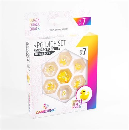 GGS50001ML - EMBRACED SERIES - SET 7 DADI POLIEDRICI - RUBBER DUCK
