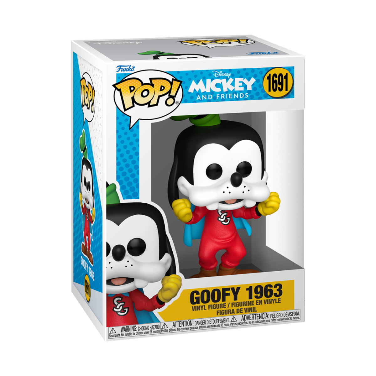 GOOFY THROUGH THE AGES - POP FUNKO VINYL FIGURE 1691 GOOFY 1963 9CM
