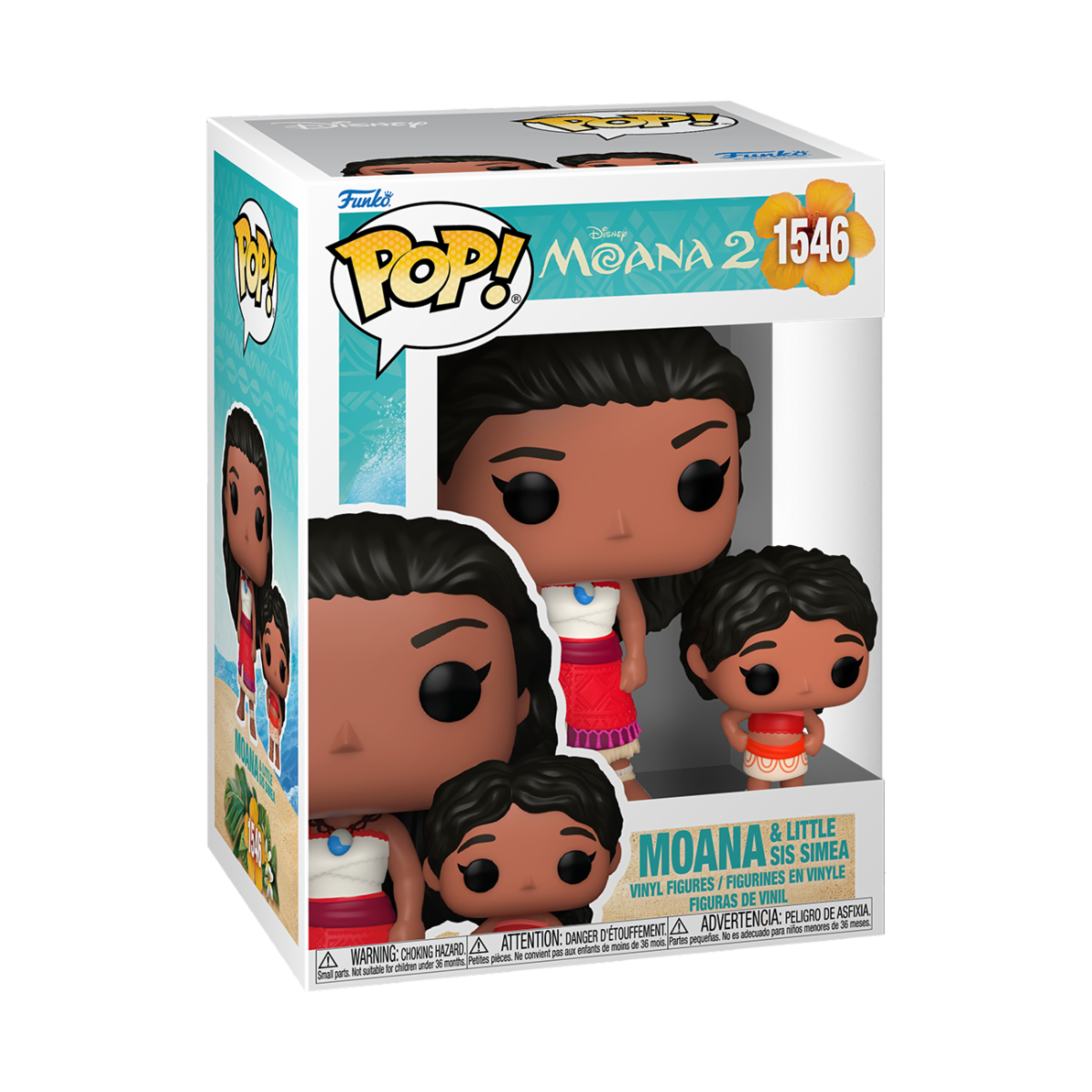 DISNEY: MOANA 2 (OCEANIA 2) - POP FUNKO VINYL FIGURE 1546 MOANA & LITTLE SIS SIMEA 9CM