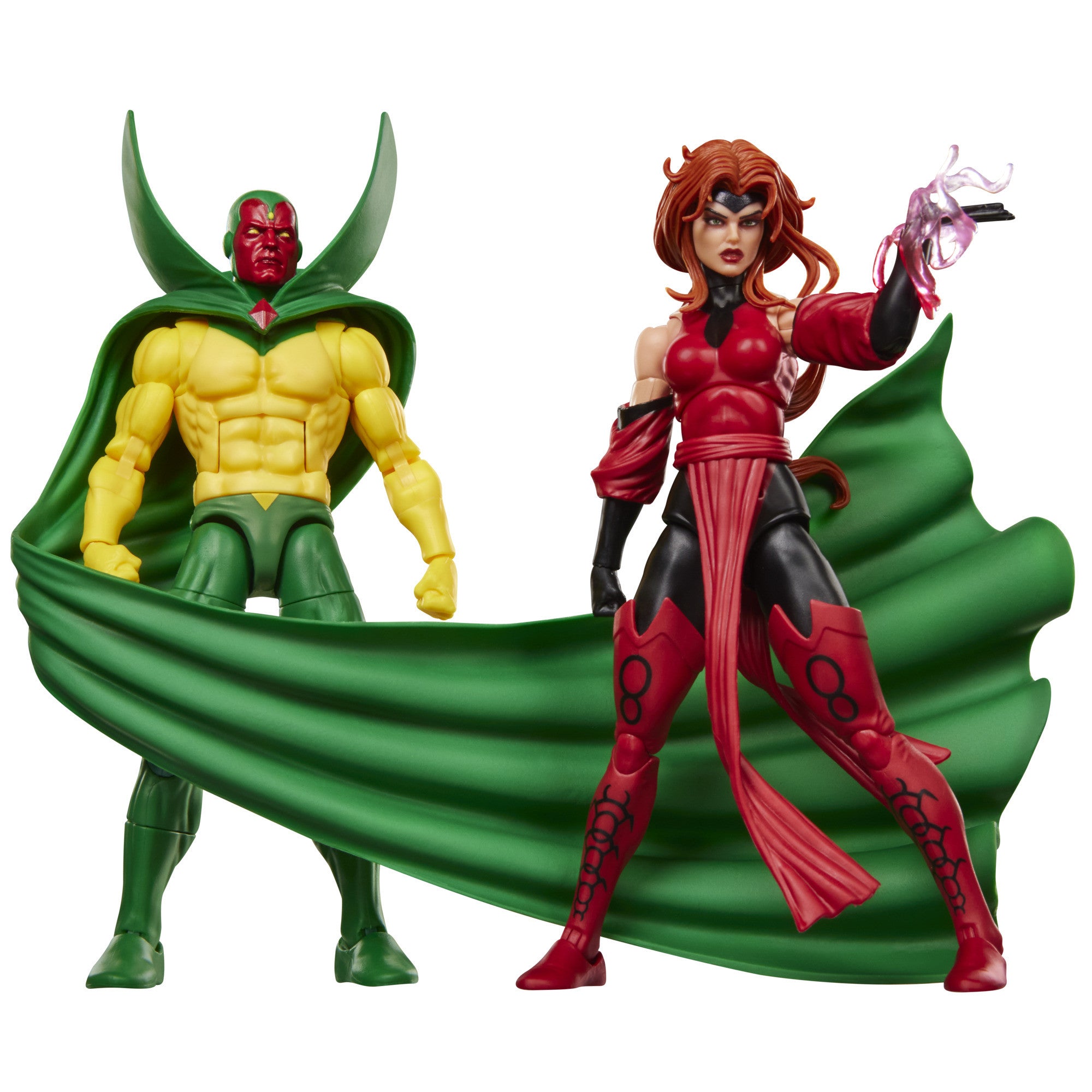 MARVEL LEGENDS SERIES - AVENGERS: THE CROSSING - VISIONE E SCARLET - 2 ACTION FIGURES 15CM