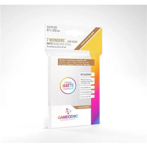 GGS10059ML - 80 7 WONDERS BOARD GAME MATTE SLEEVES 67 X 103MM