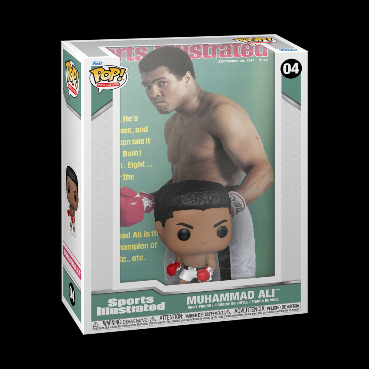 BOXING - SPORT ILLUSTRATED - POP FUNKO COVER VINYL FIGURE 04 MUHAMMAD ALI 9CM