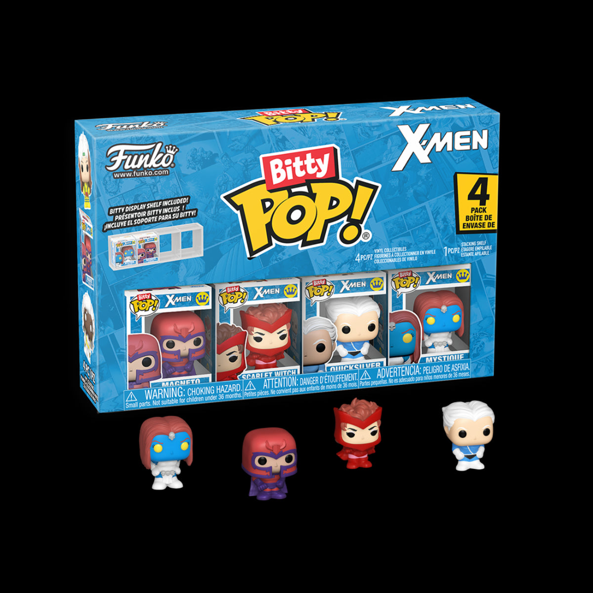 91390 - MARVEL: X-MEN - POP FUNKO BITTY VINYL FIGURE - MAGNETO (4PK)