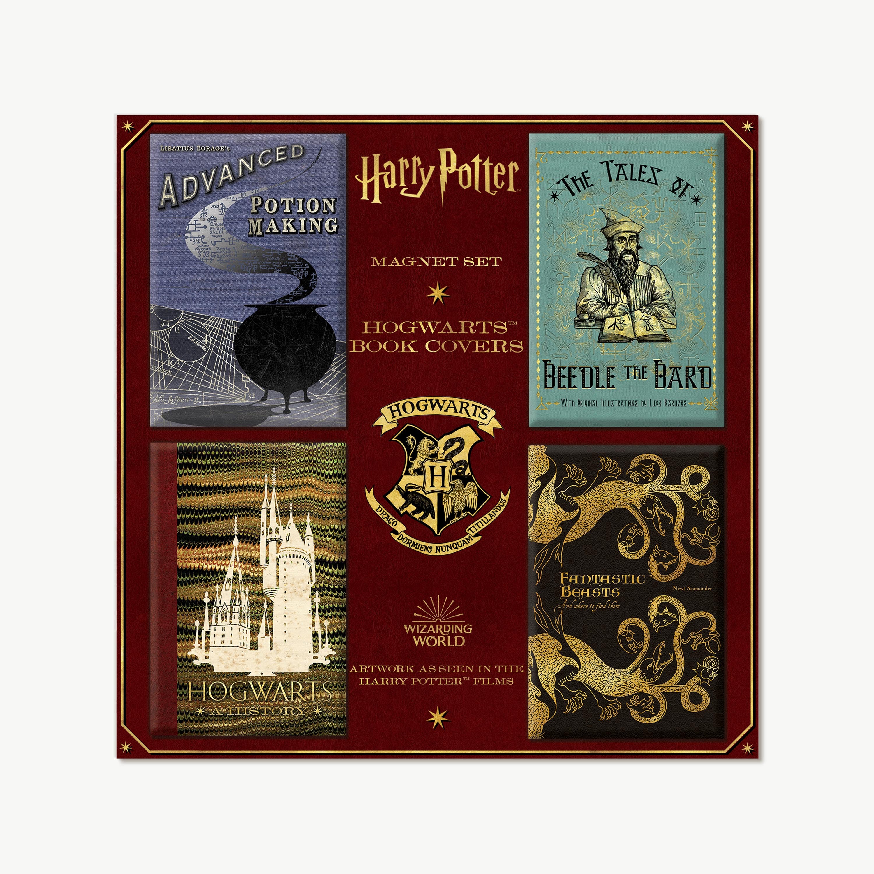 HPM02 - WIZARDING BOOKS HOGWARTS BOOK COVERS - MAGNET