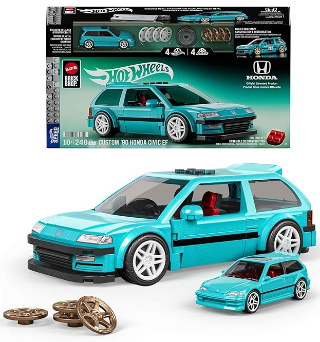 JHF62 - BRICK SHOP X HOT WHEELS - HONDA CIVIC EF CUSTOM '90 - MACCHININA DI MATTONCINI