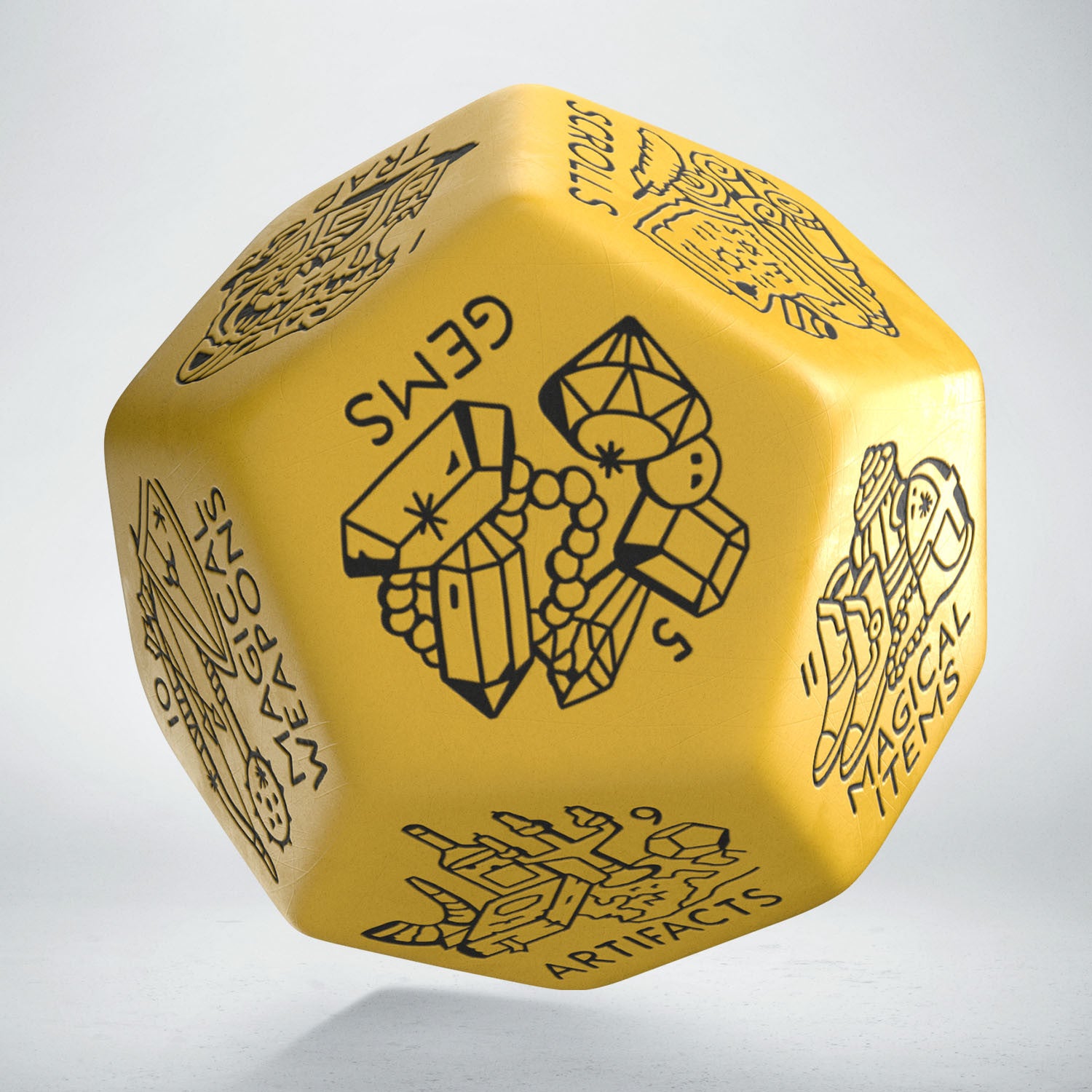 12VTRG03 - TREASURE GENERATOR DIE: YELLOW&BLACK