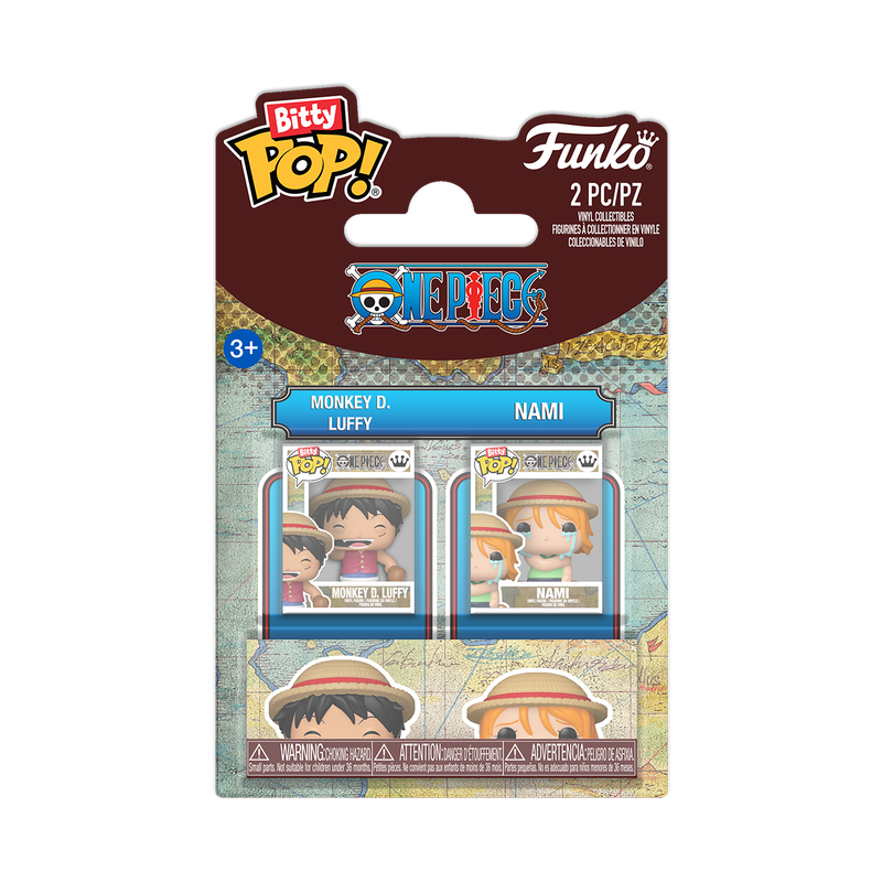 ONE PIECE - POP FUNKO BITTY 2-PACK VINYL FIGURE - MONKEY D. LUFFY & NAMI 2CM