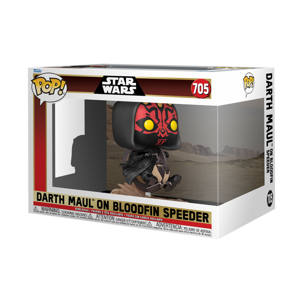STAR WARS: THE PHANTOM MENACE - POP FUNKO RIDE DELUXE VINYL FIGURE 705 DARTH MAUL ON BLOODFIN