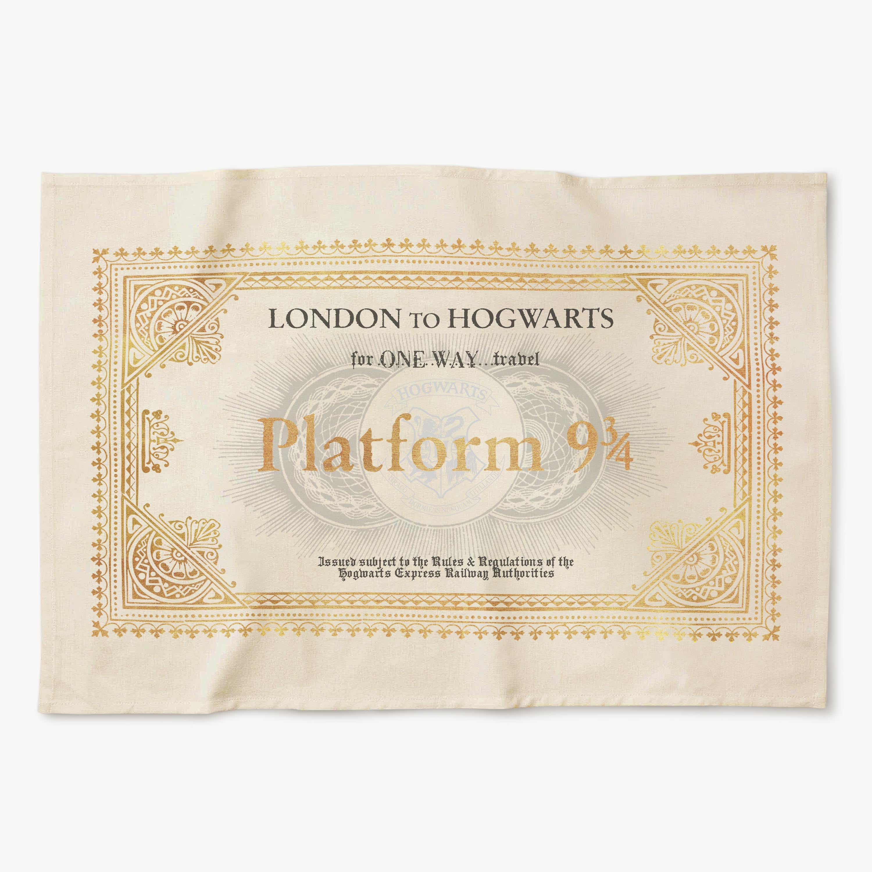 HPT06 - HARRY POTTER - HOGWARTS EXPRESS TICKET - TEA TOWEL