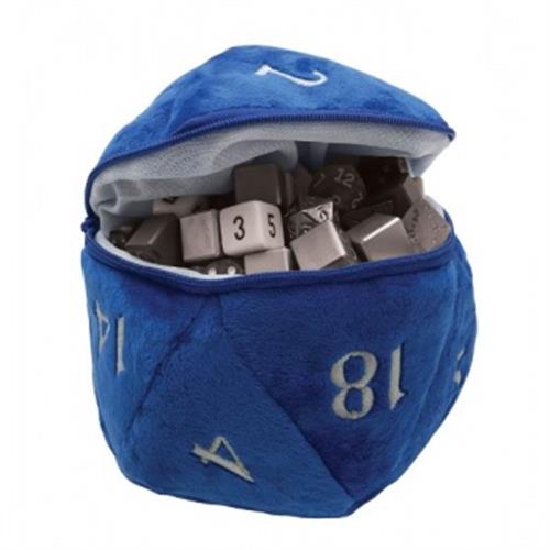 15681 - D20 PLUSH DICE BAG - BLUE