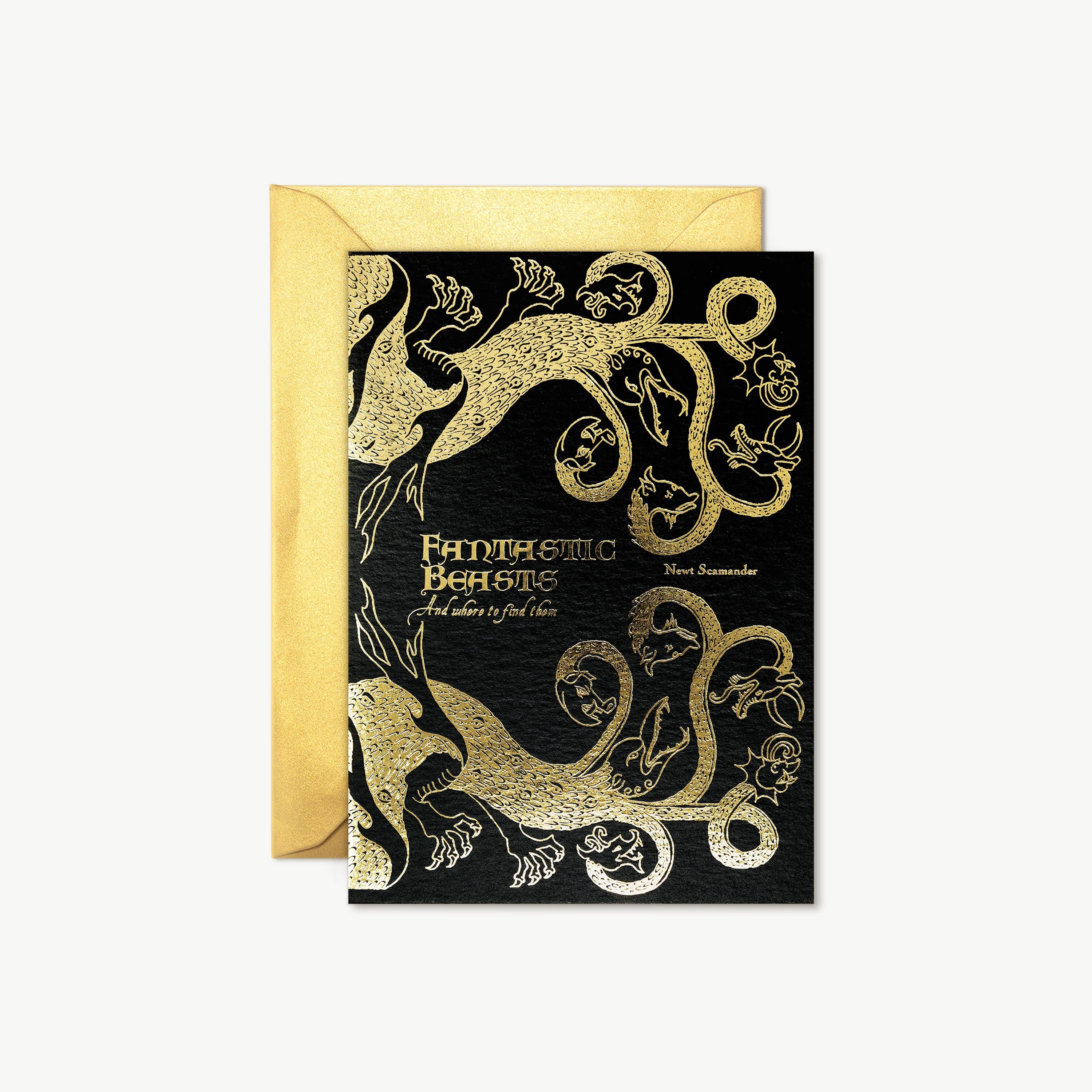 HPCARD25 - HARRY POTTER - WIZARDING BOOKS: 'FANTASTIC BEASTS AND WHERE TO FIND THEM' - NOTECARD
