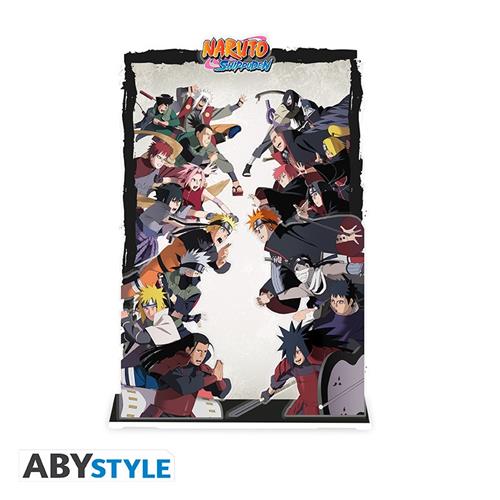 ABYACF161 - NARUTO SHIPPUDEN - ACRYL DIORAMA PRINT FIGURE - GROUP FIGHT 16CM