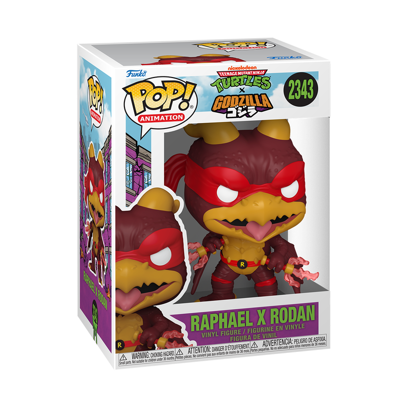 TMNT X GODZILLA - POP FUNKO VINYL FIGURE 2343 RAPHAEL X RODAN 9CM