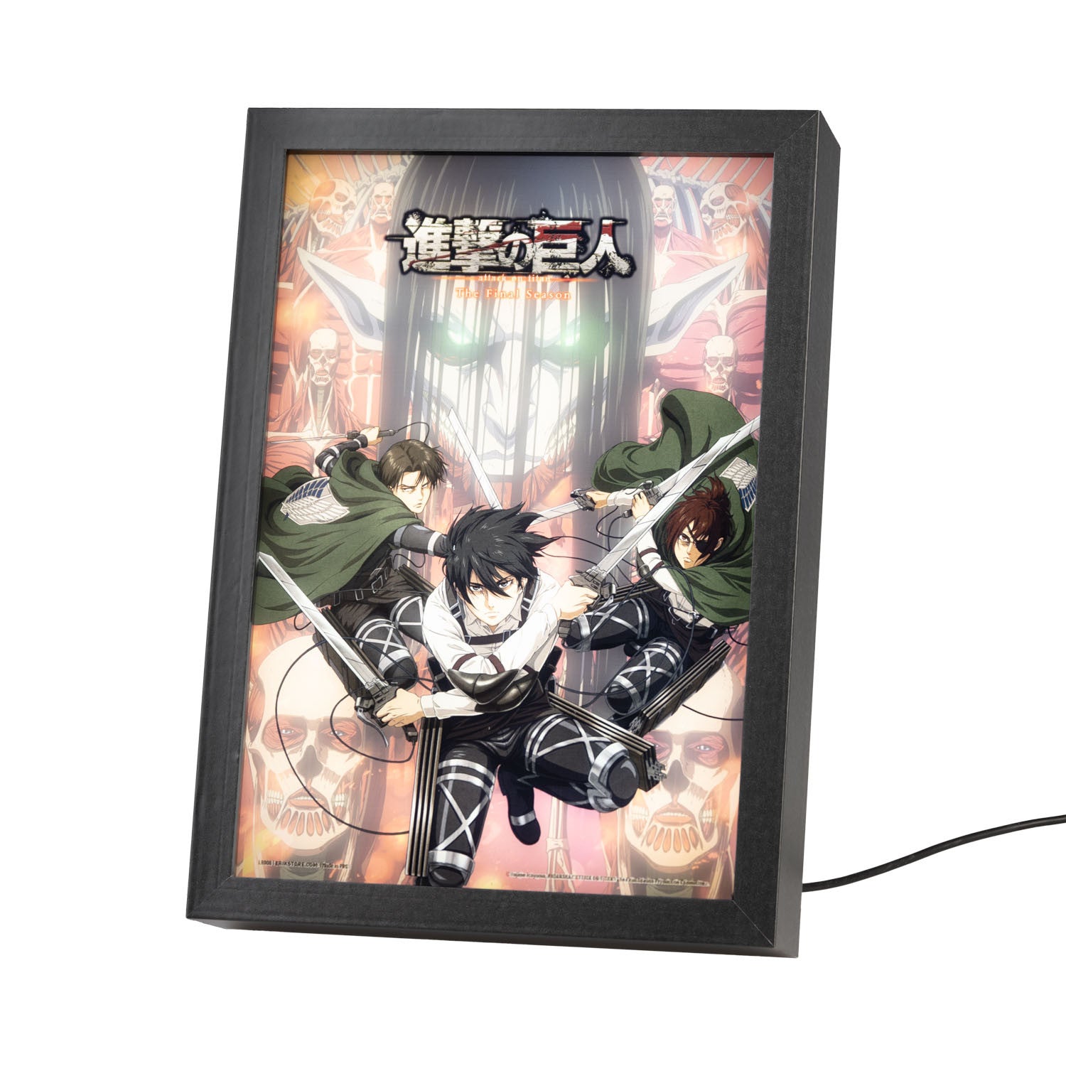 LR006 - ATTACK ON TITAN - STAMPA RETROILLUMINATA INCORNICIATA - ATTACK ON TITAN