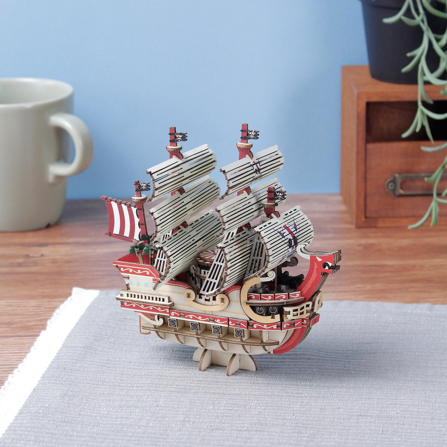 WB66004 - DIY PUZZLE BOAT - ONE PIECE - WA-GU-MI RED FORCE